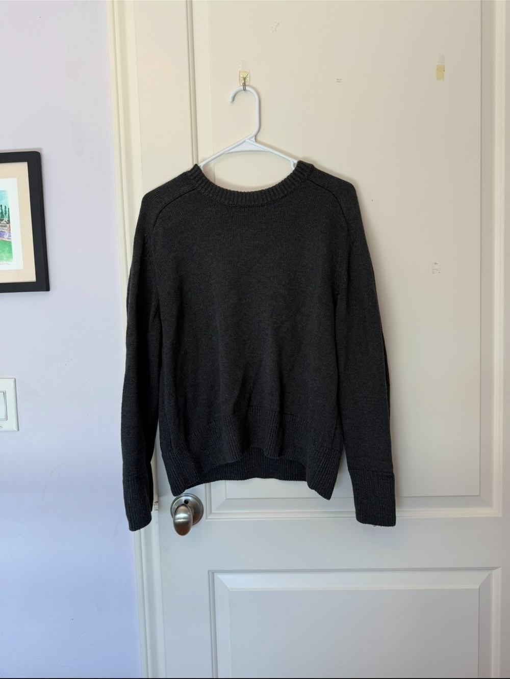 Abercrombie & Fitch Men's Charcoal Crewneck Sweater